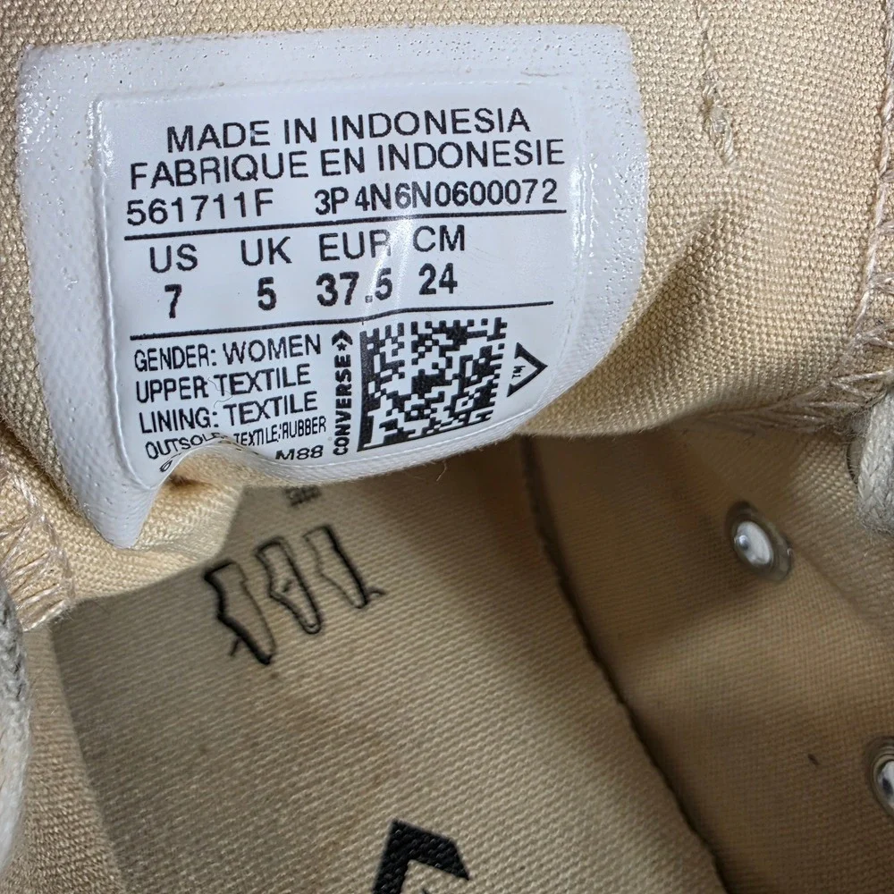 Converse Chuck Taylor All Star Low Top Glitter Gold Sneakers‎ Women's Size 7 - Picture 8 of 8